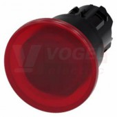 3SU1001-1BA20-0AA0 hřibové tlačítko, osvětlené, 22 mm, kulaté, plast, červená, 40 mm