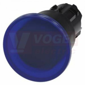 3SU1001-1BA50-0AA0 hřibové tlačítko, osvětlené, 22 mm, kulaté, plast, modrá, 40 mm