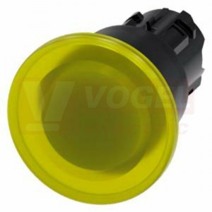 3SU1001-1BD30-0AA0 hřibové tlačítko, osvětlené, 22 mm, kulaté, plast, žlutá barva, 40 mm
