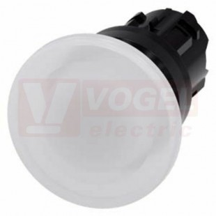 3SU1001-1BD60-0AA0 hřibové tlačítko, osvětlené, 22 mm, kulaté, plast, bílá, 40 mm