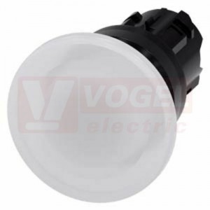 3SU1001-1BD60-0AA0 hřibové tlačítko, osvětlené, 22 mm, kulaté, plast, bílá, 40 mm