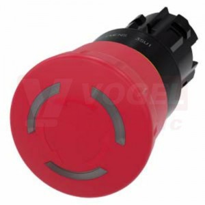 3SU1001-1HB20-0AA0 hřibové tlačítko nouzového zastavení, osvětlené, 22 mm, kulaté, plast, červená, 40 mm