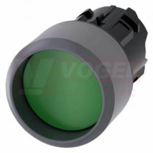 3SU1030-0CB40-0AA0 tlačítko, 22 mm, kulaté, plast s kovovým čelním kroužkem, zelené