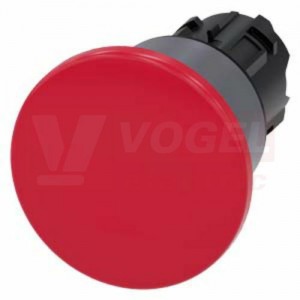 3SU1030-1BA20-0AA0 hřibové tlačítko, 22 mm, kulaté, plast s kovovým čelním kroužkem, červená