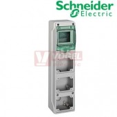 Rozvodnice zásuvková  4M IP65 (KAEDRA 13152)  3 otvory 65x85mm