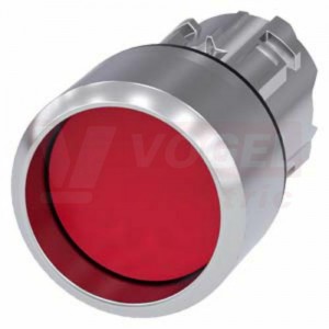 3SU1050-0CB20-0AA0 tlačítko, 22 mm, kulaté, kov, s vysokým leskem, červená, čelní kroužek