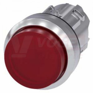 3SU1051-0BB20-0AA0 tlačítko, osvětlené, 22 mm, kulaté, kov, s vysokým leskem, červené, stiskací knoflík, vysoký hmatník
