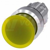 3SU1051-1AD30-0AA0 hřibové tlačítko, osvětlené, 22 mm, kulaté, kov, s vysokým leskem, žlutá, 30 mm