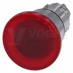 3SU1051-1BA20-0AA0 hřibové tlačítko, osvětlené, 22 mm, kulaté, kov, s vysokým leskem, červená, 40 mm