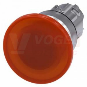 3SU1051-1BD00-0AA0 hřibové tlačítko, osvětlené, 22 mm, kulaté, kov, s vysokým leskem, oranž., 40 mm