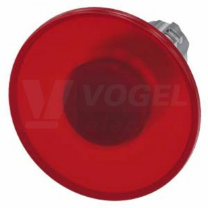3SU1051-1CA20-0AA0 hřibové tlačítko, osvětlené, 22 mm, kulaté, kov, s vysokým leskem, červená, 60 mm