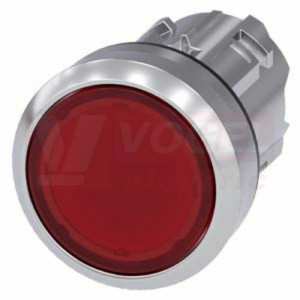 3SU1051-0AB20-0AA0 tlačítko, osvětlené, 22 mm, kulaté, kov, s vysokým leskem, červené, stiskací knoflík, nízký hmatník