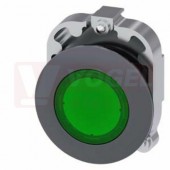 3SU1061-0JA40-0AA0 tlačítko, osvětlené, 30 mm, kulaté, kov, matné provedení, zelené