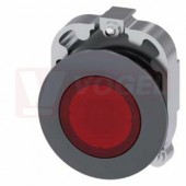 3SU1061-0JD20-0AA0 tlačítko, osvětlené, jako signálka, 30 mm, kulaté, kov, matné provedení, červená