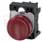 3SU1102-6AA20-1AA0 signálka 22 mm, kulatá, plast, červená, čočka, hladká, AC/DC 24V