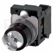 3SU1130-4BF11-3BA0 klíčový spínač RONIS, 22 mm, kulatý, kovový čelní kroužek, vytažení klíče O+I, pružinové svorky