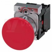 3SU1150-1BA20-1CA0 hřibové tlačítko, 22 mm, kulaté, kov, s vysokým leskem, červená, 1 NC