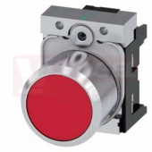3SU1250-0EB20-0AA0 tlačítko, 22 mm, kulaté, kov, s vysokým leskem, červená, stiskací knoflík