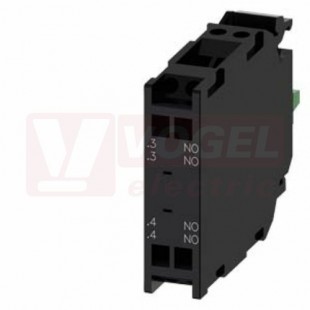 3SU1400-1AA10-3DA0 kontaktní modul se 2 spínacími členy, 2 NO, montáž do panelu, pružinové svorky