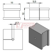 QT  2 průchodková vložka 2-3mm, šedá (42502)