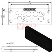 KEL-DPU 24/14 membránová průchodka, černá, IP68, vstupy kabelů 5x3,2-6,3mm, 2x4-7,5mm, 3x5,5-10,5mm, 1x8-12,5mm, 3x12-16,2mm (50944)