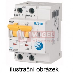 AFDD-25/2/B/003 Proudový chránič s naproud. a oblouk. ochranou, In=25A,  char.B, 10kA,  Idn=0.03A, typ AC (187224)