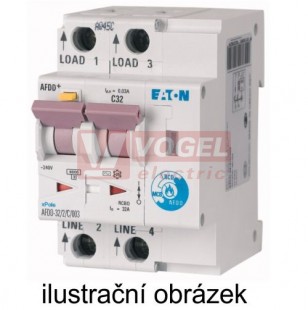 AFDD-32/2/B/003-LI/A Proudový chránič s naproud. a oblouk. ochranou, In=32A,  char.B, 6kA,  Idn=0.03A, typ LI/A (187232)