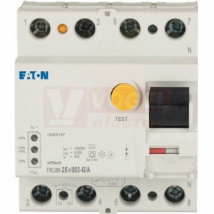 Chránič 3P+N  25A  30mA, typ G/A  Eaton FRCdM-25/4/003-G/A, Ir=3kA (168646)