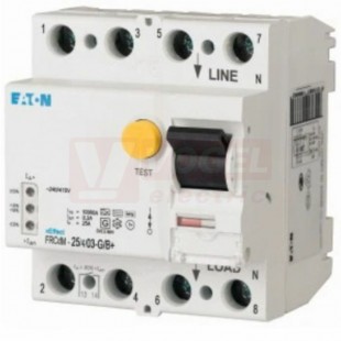 Chránič 3P+N  25A 300mA, G/B Eaton FRCdM-25/4/03-G/B+, Ir=3kA (167884)