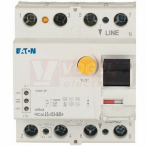 Chránič 3P+N  25A 300mA, S/B+ Eaton FRCdM-25/4/03-S/B+, Ir=5kA (167888)