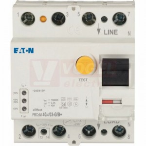 Chránič 3P+N  40A 300mA, G/B+ Eaton FRCdM-40/4/03-G/B+, Ir=3kA (167885)