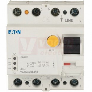 Chránič 3P+N  40A 300mA, S/B+ Eaton FRCdM-40/4/03-S/B+, Ir=5kA (167889)