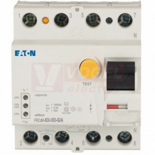 Chránič 3P+N  63A 300mA, G/A  Eaton FRCdM-63/4/03-G/A, Ir=3kA (168651)