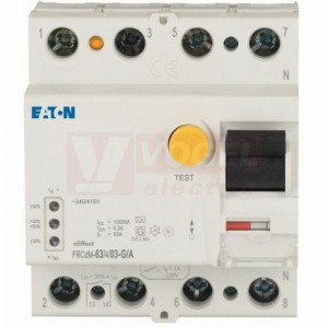 Chránič 3P+N  63A 300mA, G/A  Eaton FRCdM-63/4/03-G/A, Ir=3kA (168651)