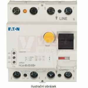 Chránič 3P+N  63A 300mA, typ S/B+ Eaton FRCdM-63/4/03-S/B+, Ir=5kA (167890)