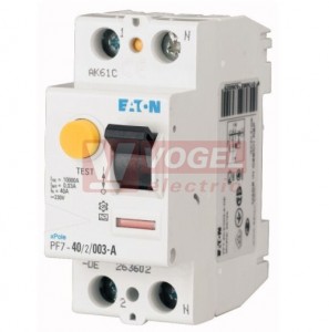 Chránič 1P+N 100A    30mA  G/A PF7-100/2/003-G/A, 10kA, typ A, citlivost na AC a pulzující DC, proud se zpožděním vybavení (166798)