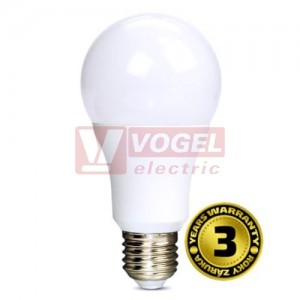 Žárovka LED E27 230VAC  10W  klasický tvar, 3000K teplá bílá, úhel.vyzařování  270°, 810lm, záruka 3 roky (WZ505)