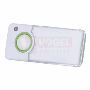 Náhradní tlačítko pro domovní bezdrátový zvonek P5740, dosah 100m, napájení 1x12V A23, automatické napárování, IP44 (určeno pro zvonky P5710G, P5710G-2T, P5710G-2R, P5740, P5741, P5742)