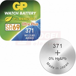 Baterie  1,55 V knofl. GP 371F (SR69, SR920, V371, 370), do hodinek 35mAh (při zátěži 22 kOhm) (B3371F)