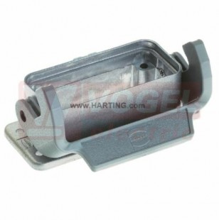 09620250301 Han EMC kryt konektoru, vel.16A, 1-třm., vestavný bez víka, Han-Easy Lock, Aluminium