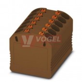 PTFIX 12X1,5-G BN blok rozbočovací/distribuční, připojení PUSH-IN, 450V/17,5A, hnědá, š=14,7mm, montáž samolepící (3002888)