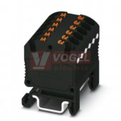 PTFIX 12X1,5-NS15A BK blok rozbočovací/distribuční, připojení PUSH-IN, 450V/17,5A, černá, š=12,6mm, montáž na DIN lištu TS15 (3002968)