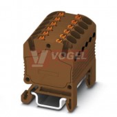 PTFIX 12X1,5-NS15A BN blok rozbočovací/distribuční, připojení PUSH-IN, 450V/17,5A, hnědá, š=12,6mm, montáž na DIN lištu TS15 (3002971)