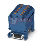 PTFIX 12X1,5-NS15A BU blok rozbočovací/distribuční, připojení PUSH-IN, 450V/17,5A, modrá, š=12,6mm, montáž na DIN lištu TS15 (3002922)