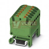 PTFIX 12X1,5-NS15A GN blok rozbočovací/distribuční, připojení PUSH-IN, 450V/17,5A, zelená, š=12,6mm, montáž na DIN lištu TS15(3002964)