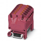 PTFIX 12X1,5-NS15A PK blok rozbočovací/distribuční, připojení PUSH-IN, 450V/17,5A, růžová, š=12,6mm, montáž na DIN lištu TS15 (3002977)