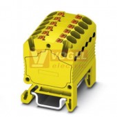 PTFIX 12X1,5-NS15A YE blok rozbočovací/distribuční, připojení PUSH-IN, 450V/17,5A, žlutá, š=12,6mm, montáž na DIN lištu TS15 (3002958)
