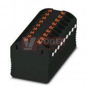 PTFIX 18X1,5-G BK blok rozbočovací/distribuční, připojení PUSH-IN, 450V/17,5A, černá, š=14,7mm, montáž samolepící (3002895)