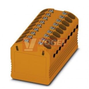 PTFIX 18X1,5-G OG blok rozbočovací/distribuční, připojení PUSH-IN, 450V/17,5A, oranžová, š=14,7mm, montáž samolepící (3002905)