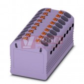PTFIX 18X1,5-G VT blok rozbočovací/distribuční, připojení PUSH-IN, 450V/17,5A, fialová, š=14,7mm, montáž samolepící (3002899)